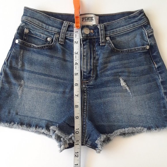 Victoria's Secret Pink Distressed High Waisted Cut off Shorts - Picture 11 of 16